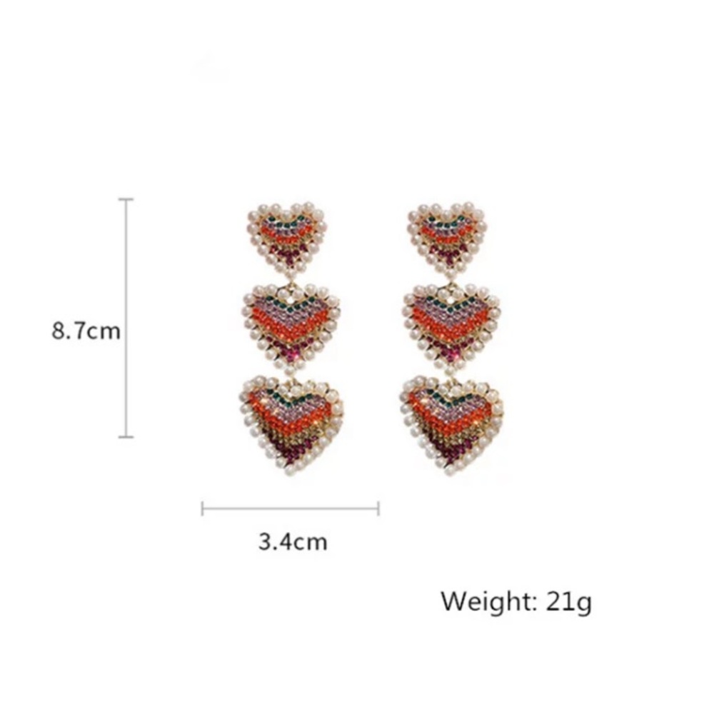 🌟 Big Heart Earrings - Picture 5 of 5
